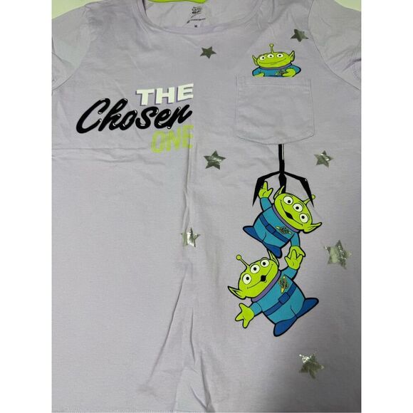 Disney Womens Toy Story 4 Pajamas Top Cotton Size M Purple - Picture 2 of 7